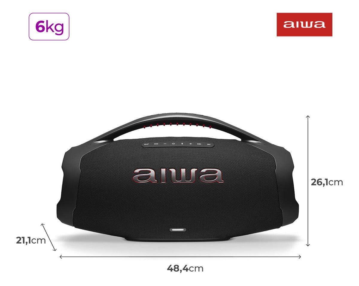 Caixa De Som Boombox Aiwa AWS-BBS-01B 200w IP66 30hs De Bateria Preto