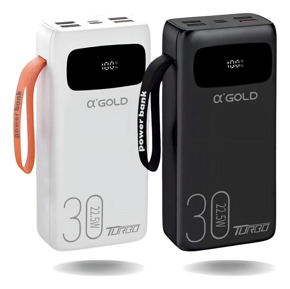 Power Bank Carregador Portátil Turbo Bateria 30.000mah Cor Preto
