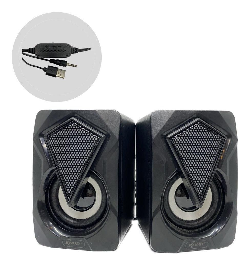 Caixa Caixinha De Som Pc Usb P2 Knup KP-RO800 Cor Preto