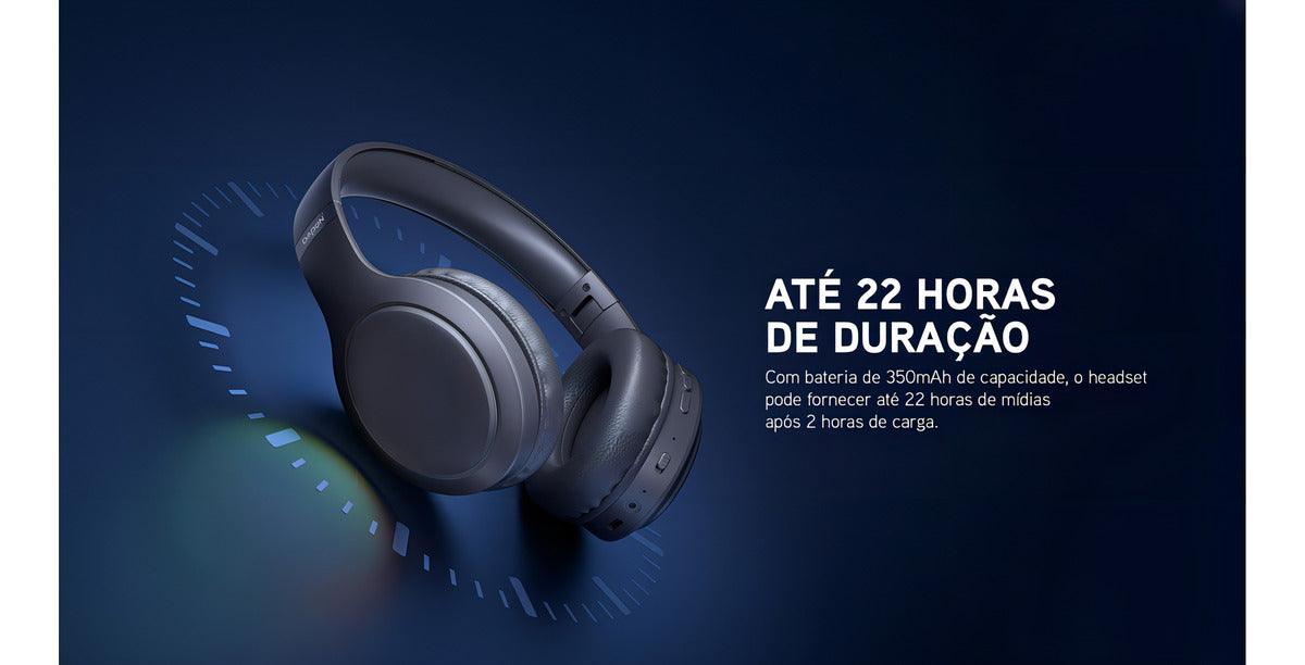 Fone De Ouvido Headphone Dapon H02d Bluetooth 5.1 Com Microfone Cor Preto