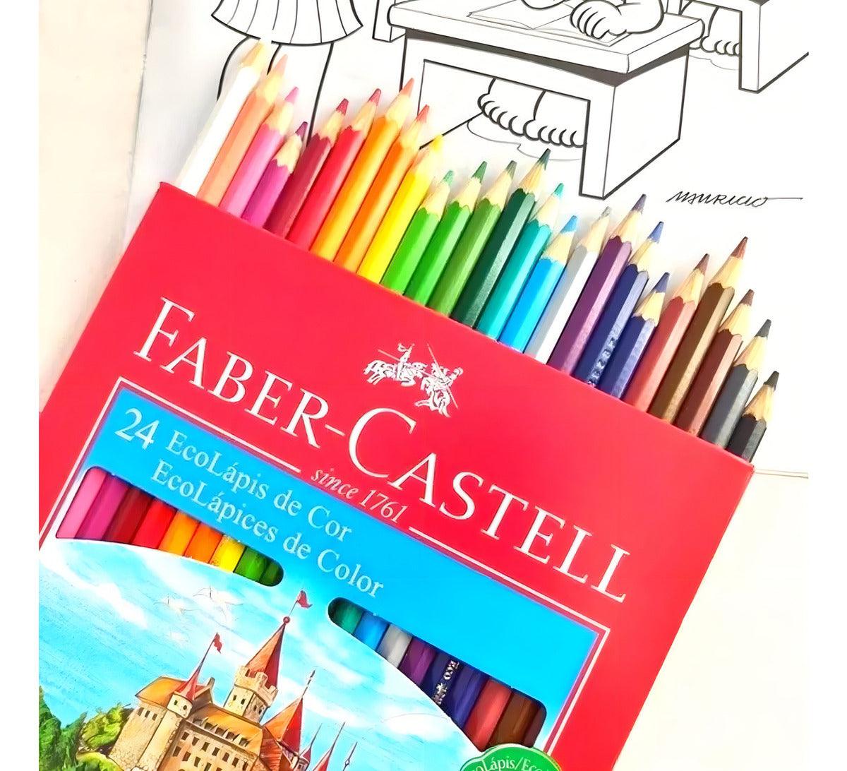 Lápis De Cor EcoLápis Faber-Castell 24 Cores Sextavado