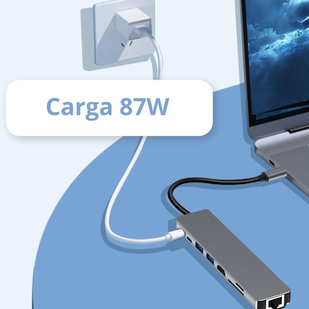 Dockstation Usb Tipo C Hub Thunderbolt 3 Apple 8 Em 1