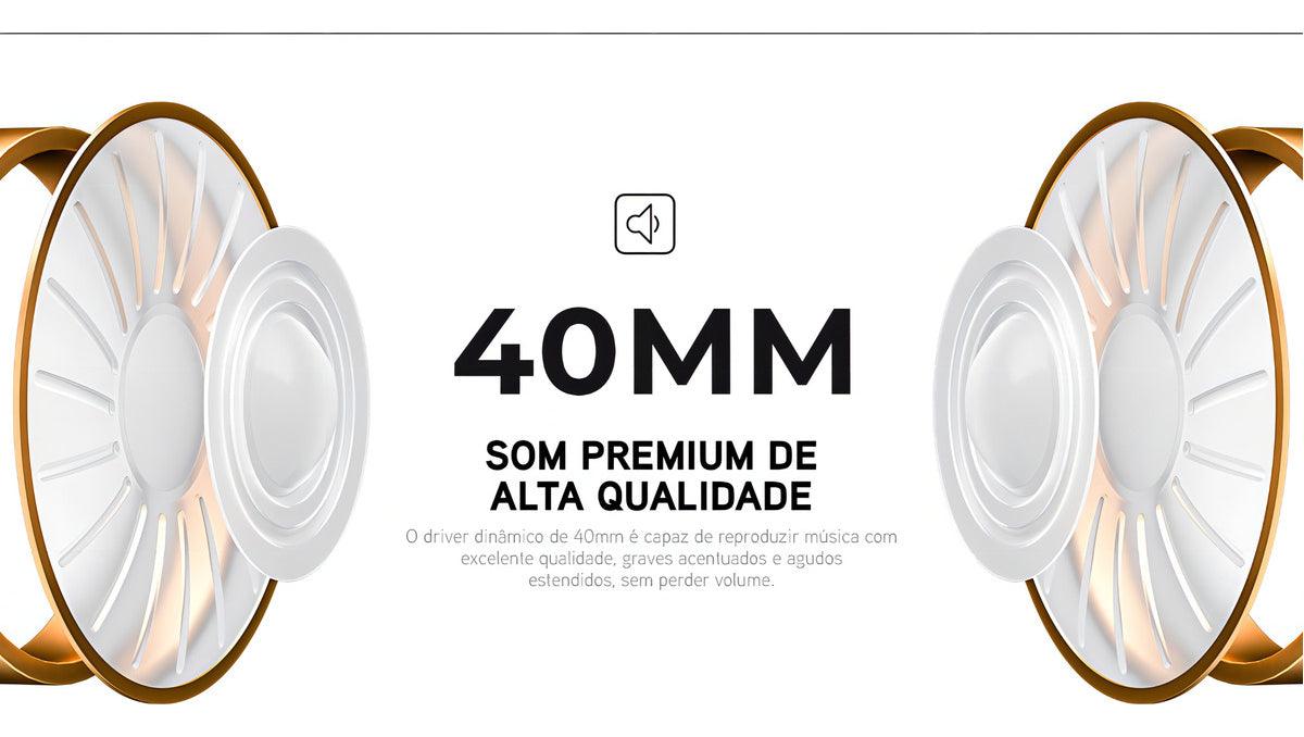 Fone De Ouvido Headphone Dapon H02d Bluetooth 5.1 Com Microfone Cor Preto