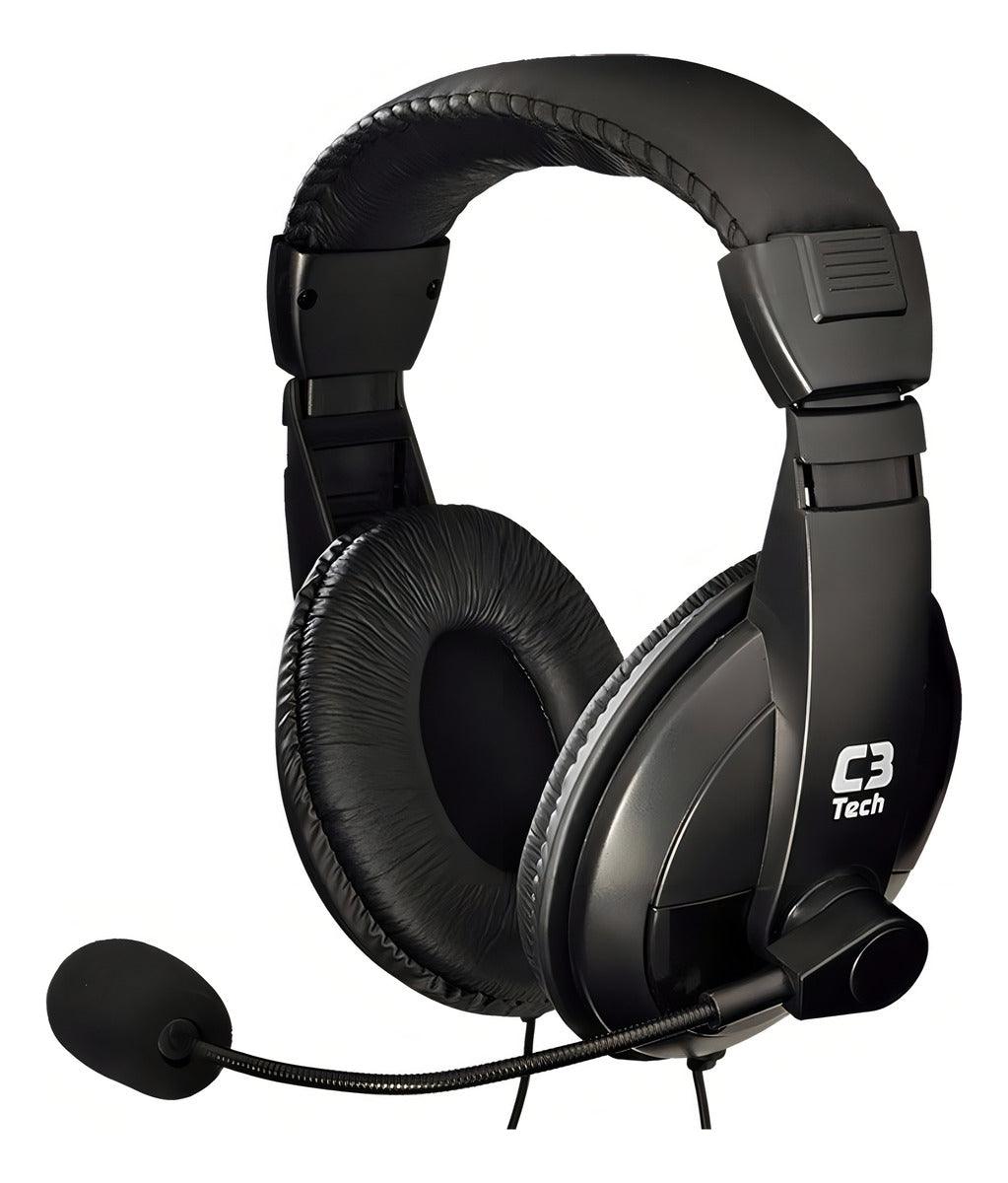 Fone De Ouvido Headset Com Microfone Voicer Comfort C3tech