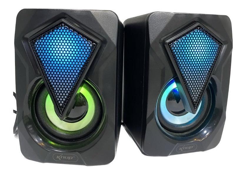 Caixa Caixinha De Som Pc Usb P2 Knup KP-RO800 Cor Preto
