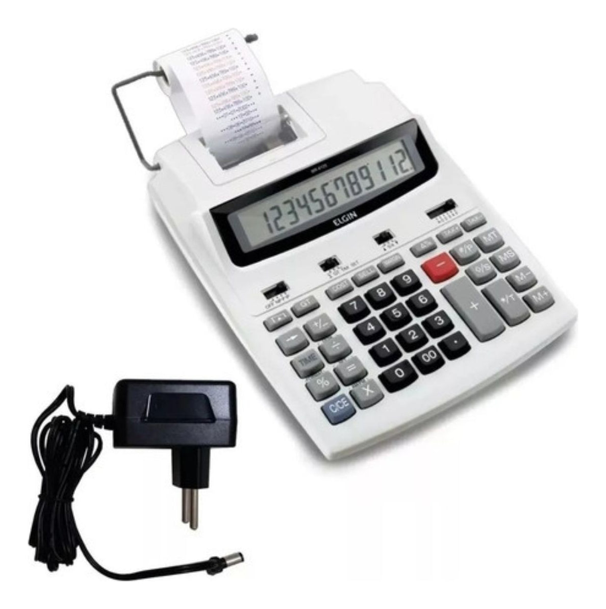 Calculadora De Mesa Com Bobina 12 Dígitos Ma-5121 Elgin Cor Branco