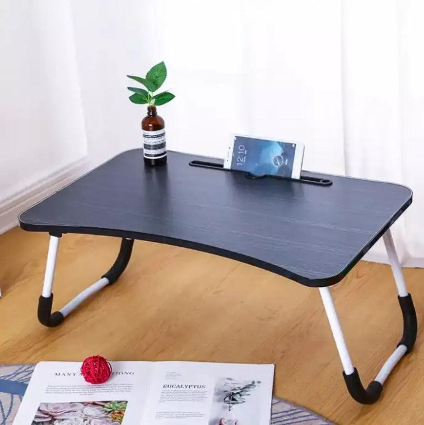 Mesa Dobrável Portátil P/ Notebook Home Office Cama Refeição Cor Preto