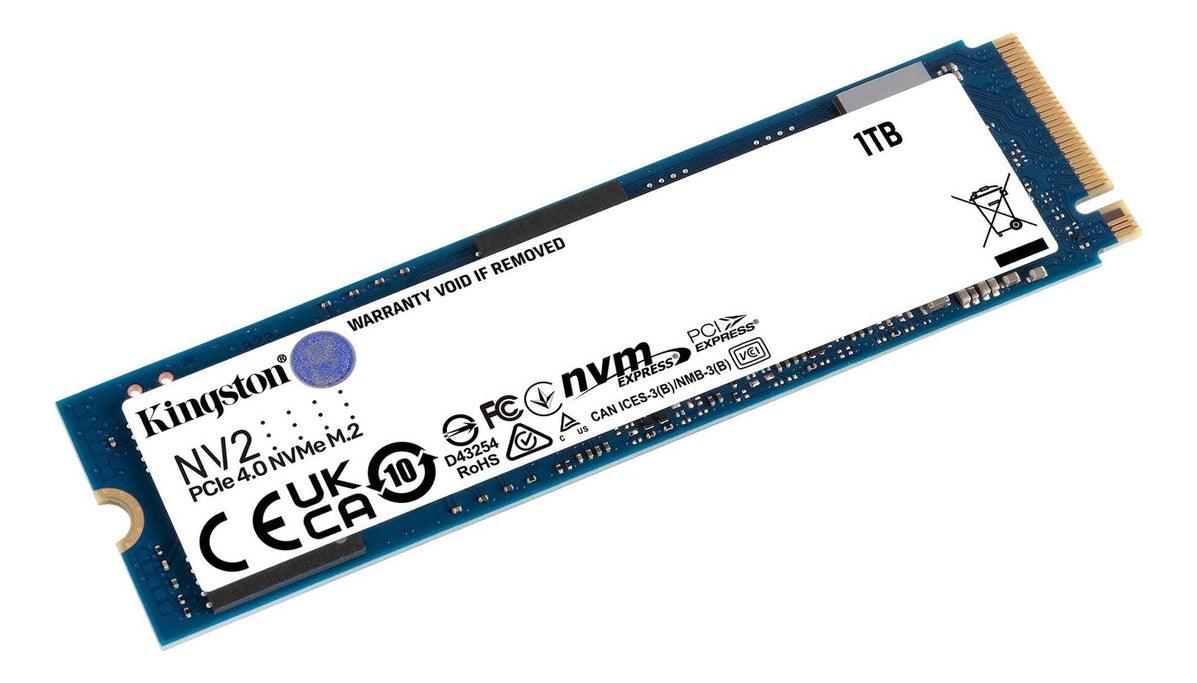 Ssd M.2 Nvme Pcie Gen 4.0 Interno Kingston Nv2 1tb M.2 2280 Snv2s/1000g Velocidade De Leitura Até 3500mb/s E Gravação 2800mb/s interno Cor Celeste