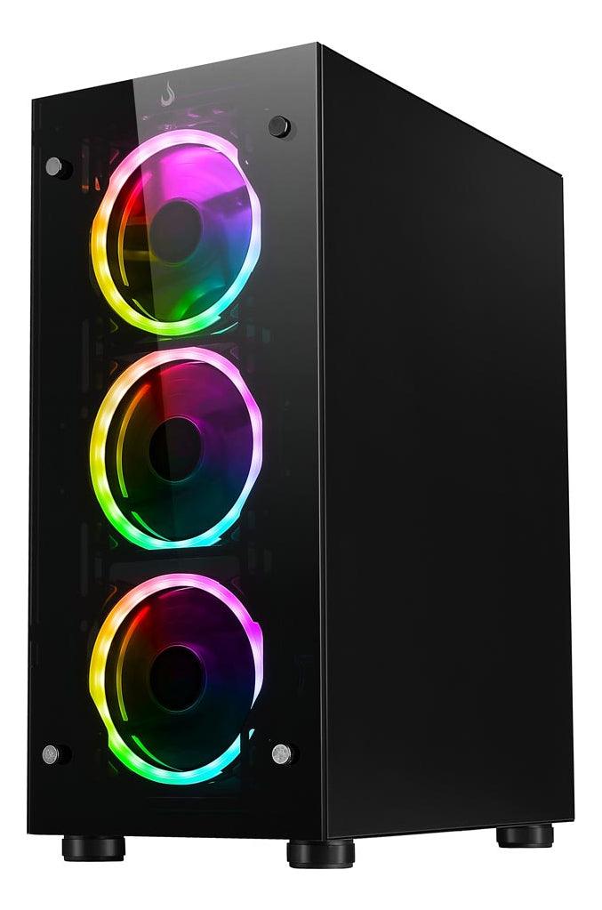 Gabinete Gamer | Rise Mode | Glass 06 Black | S/fan Cor Preto