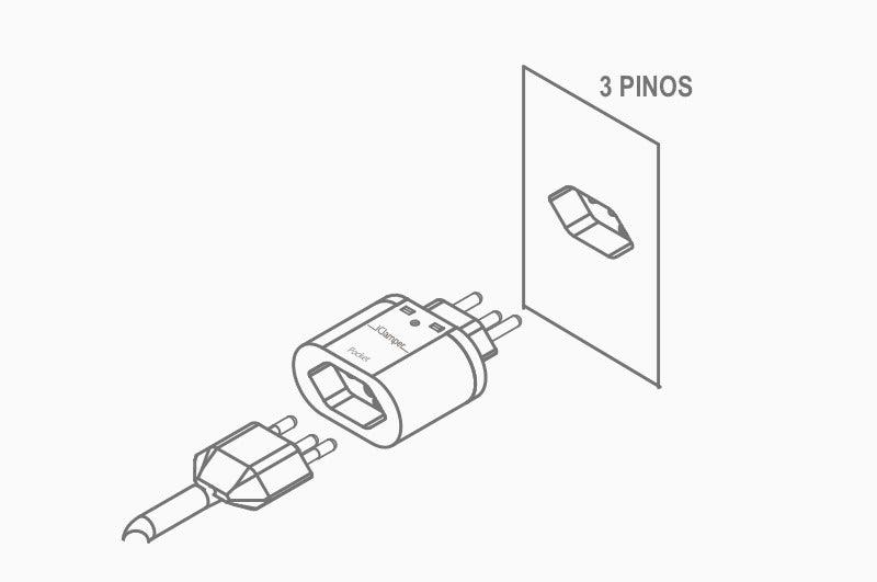 Protetor Eletrico Iclamper Pocket 3p - Dps 10a