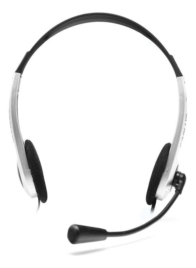 Fone Com Microfone C3plus Ph-01si Prata Cor Prateado