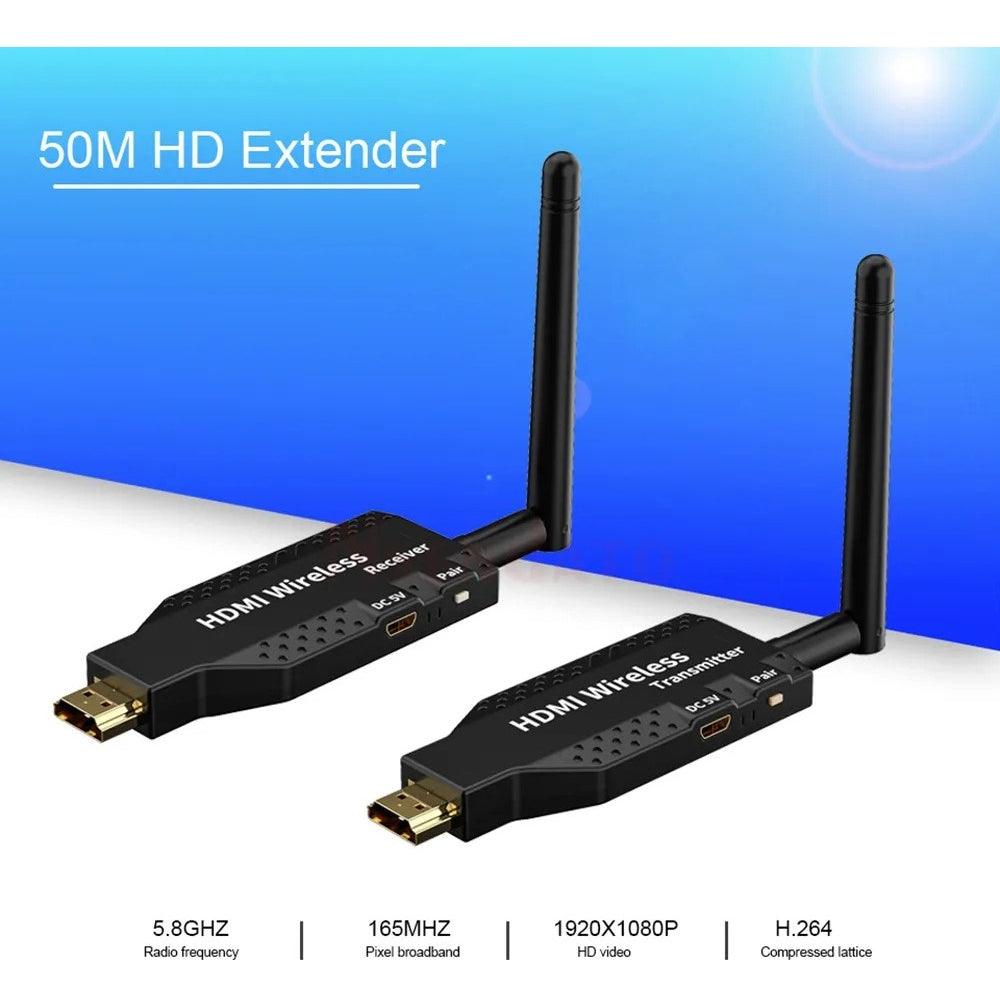 Kit Transmissor Receptor Hdmi Sem Fio Wireless 1080p C/ Nf