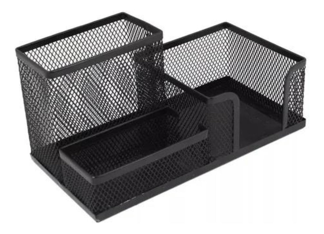 Organizador De Mesa Aramado Porta Canetas Lápis Papel Clips