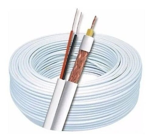 Cabo Coaxial 0,4/2,5 Dupla Blindagem 4mm  x 100m Cftv Cameras