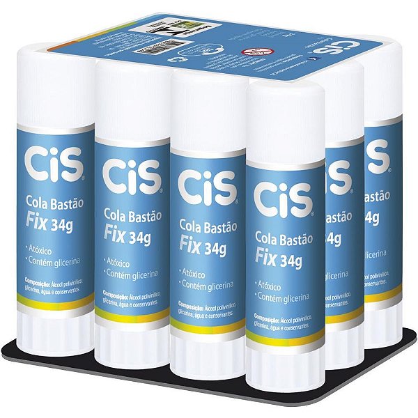 Cola em bastao cis cola fix 34g - Sertic (cx.c/12)