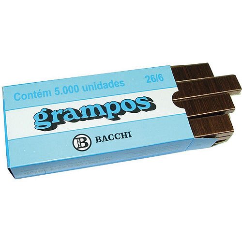 Grampo para grampeador 26/6 cobreado 5000 grampos - frama (caixa)