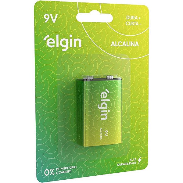 Pilha bateria 9v alcalina - Elgin (bl.c/01)